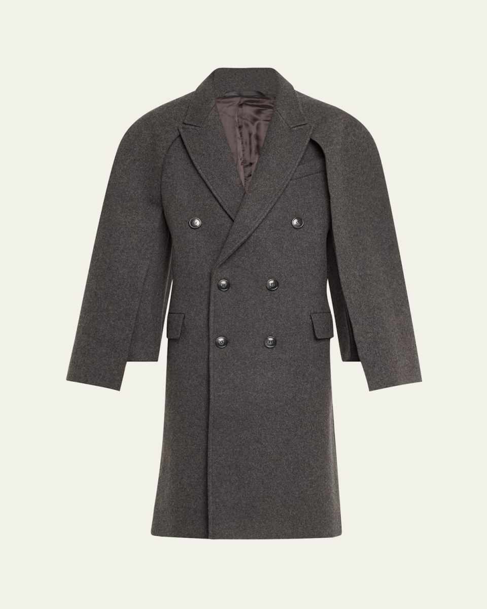 Andes Oversized Wool Coat with Removable Scarf